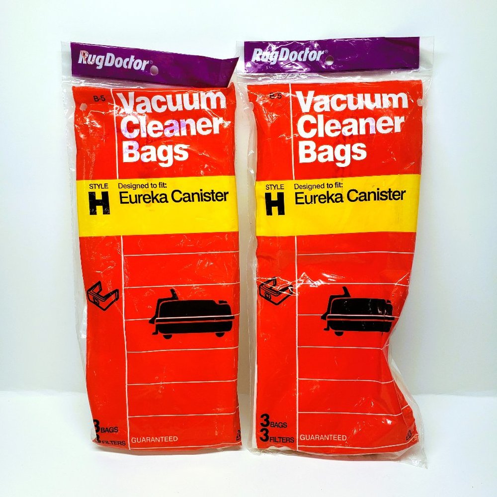 Rug Doctor Style H Vacuum Cleaner Bags Eureka Canister 2 Pack 6 Bags NEW